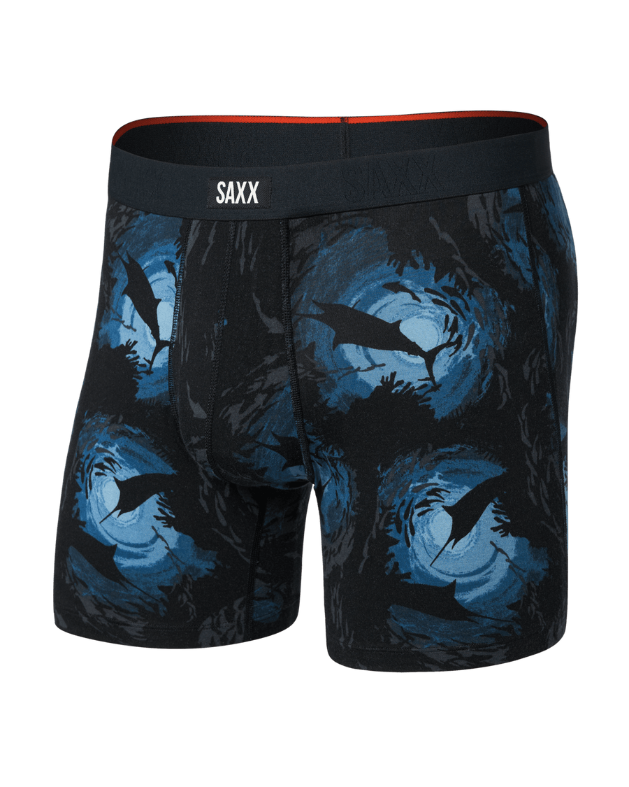Saxx Vibe Xtra Soft Comfort Boxer Brief - Sun Day School Navy