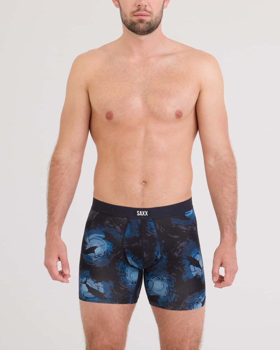Saxx Vibe Xtra Soft Comfort Boxer Brief - Sun Day School Navy