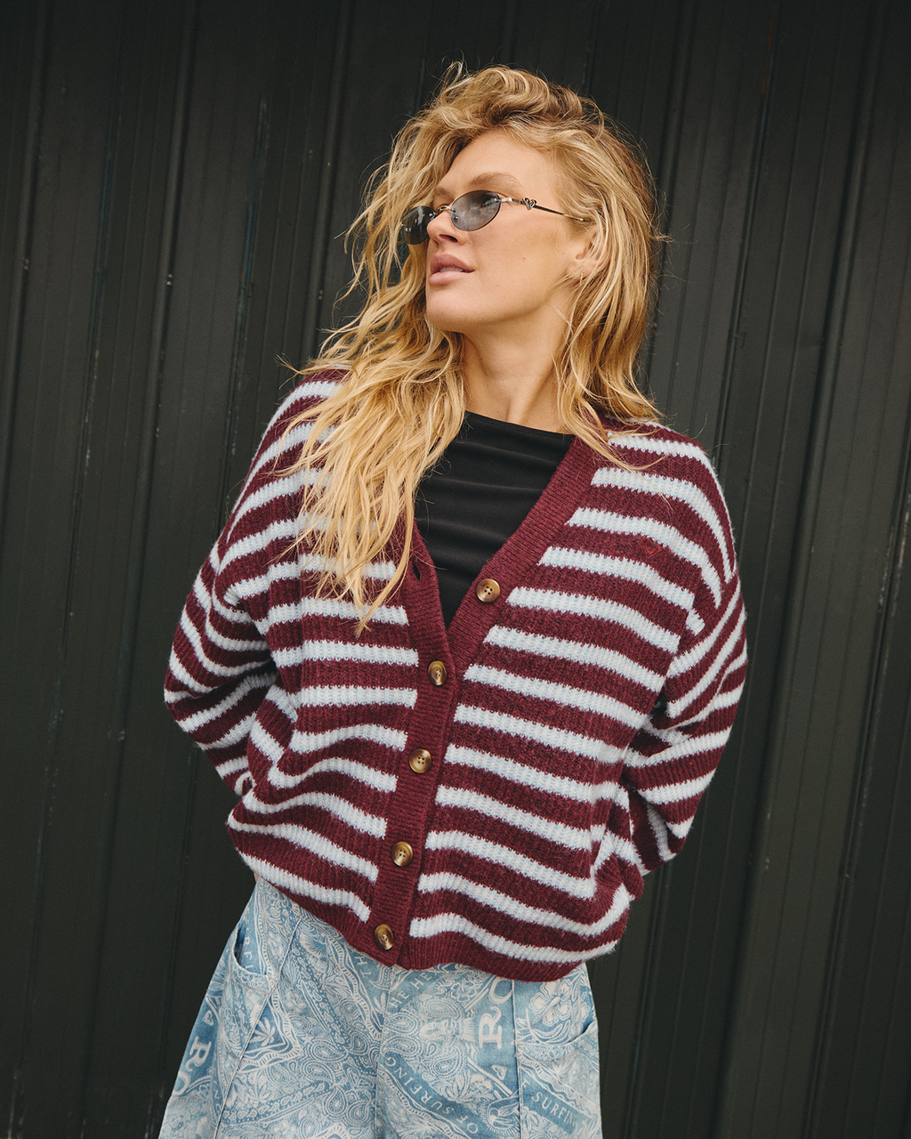 Roxy Women's Tamarindo Cardigan - PORT STRIPE