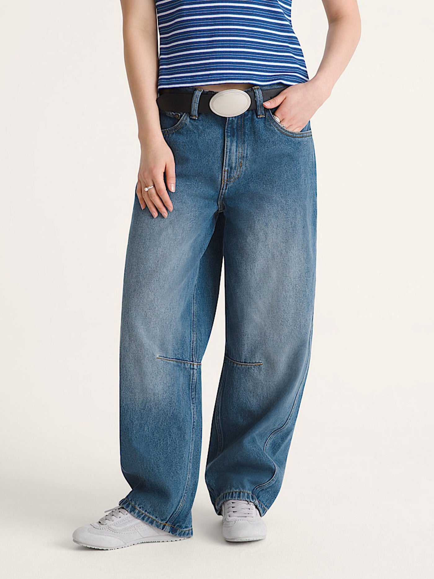 Vans Women's Check 5 Mid Rise Barrel Jean