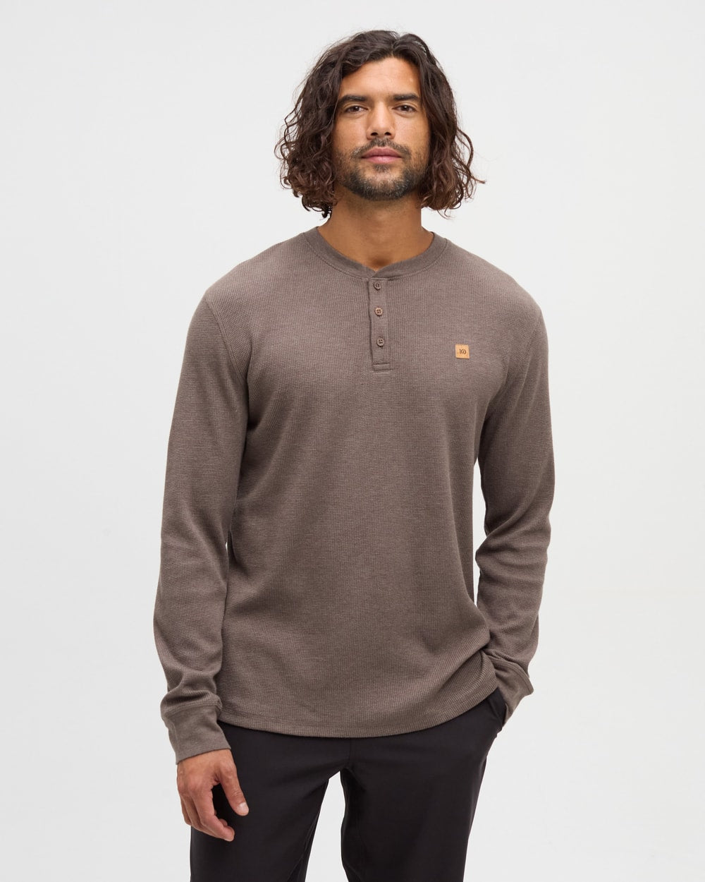 Tentree Freemont Henley - ASHWOOD HEATHER