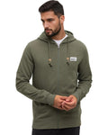 Tentree Heritage Land Full Zip Hoodie - Deep Olive/White Oak - front