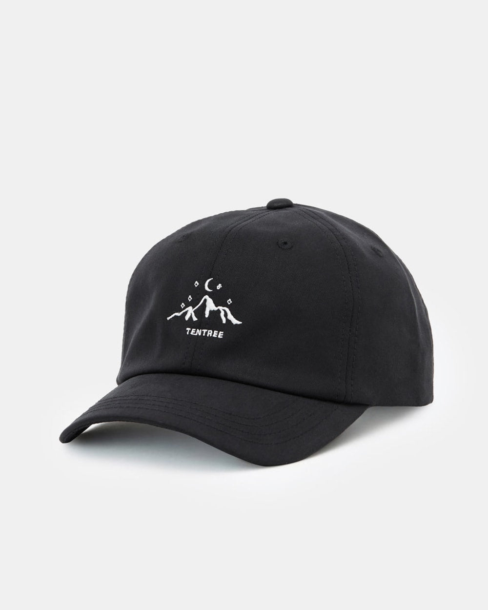 Tentree Mountain Peak Hat, Black, front angle