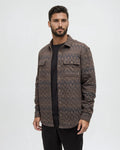 Tentree Quilted Colville Overshirt - ASHWOOD HEATHER PLATEAU PRINT