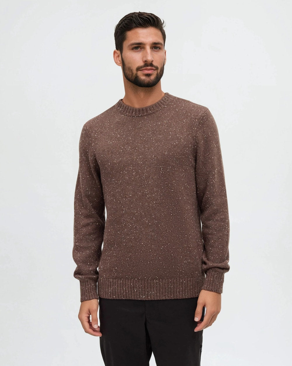 Tentree Rambler Fleck Sweater Cedar Bark - front