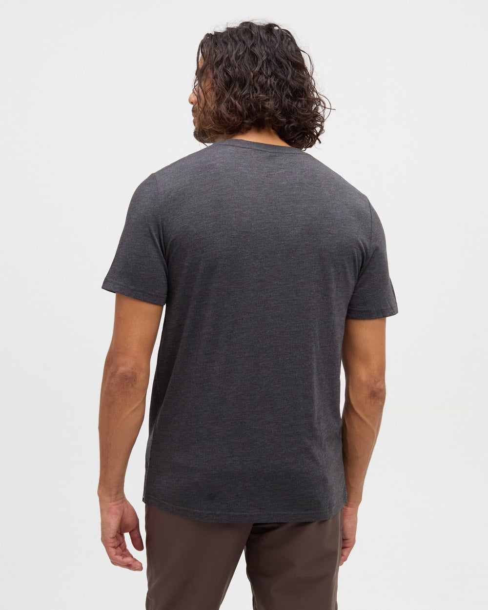 Tentree Sasquatch T-Shirt Meteorite Black Heather Mountain Bike - back