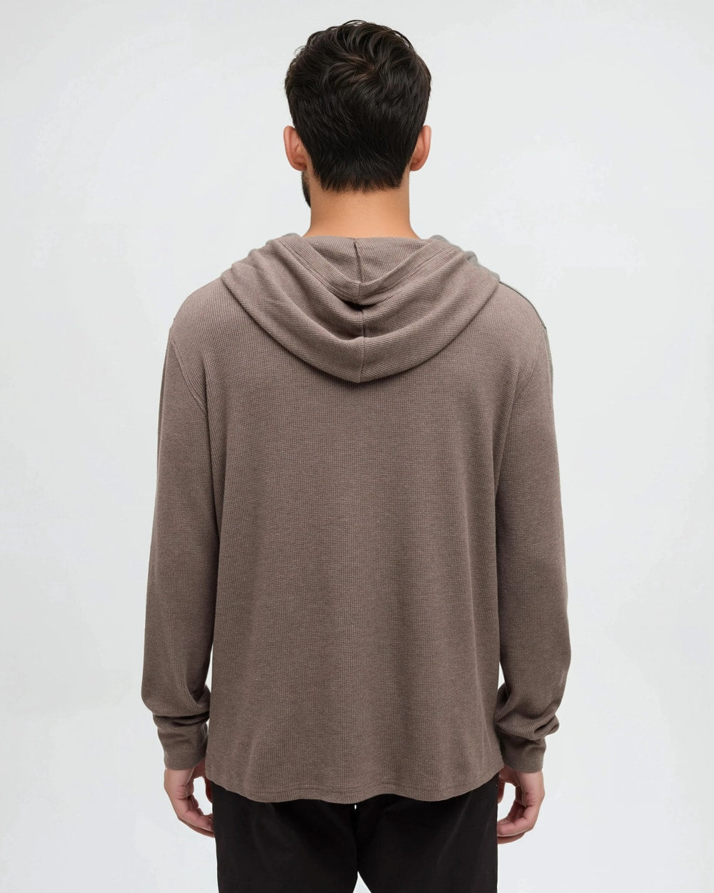 Tentree Thom Hooded Longsleeve Ashwood Heather - back