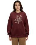 Tentree Women's Autumn Flora Crew - Red Chestnut/Pale Oak - front