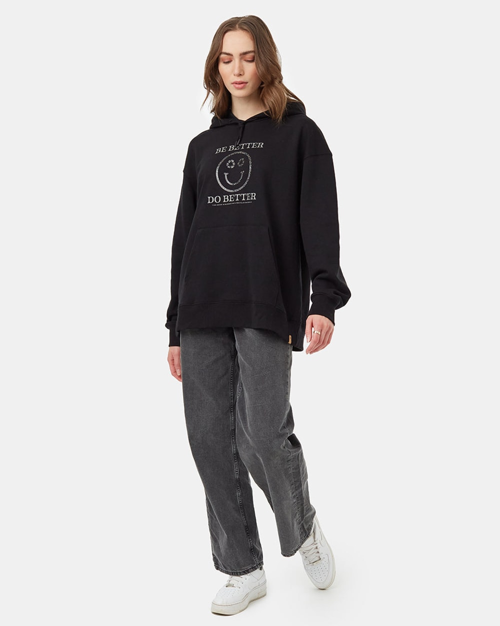 Tentree Be Better Hoodie Meteorite Black - side