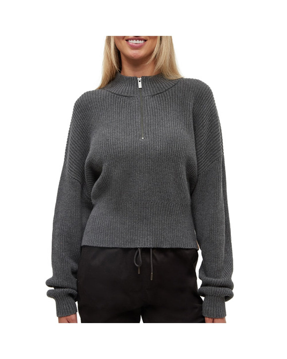 Tentree Women's Highline 1/4 Zip Mock Neck Sweater