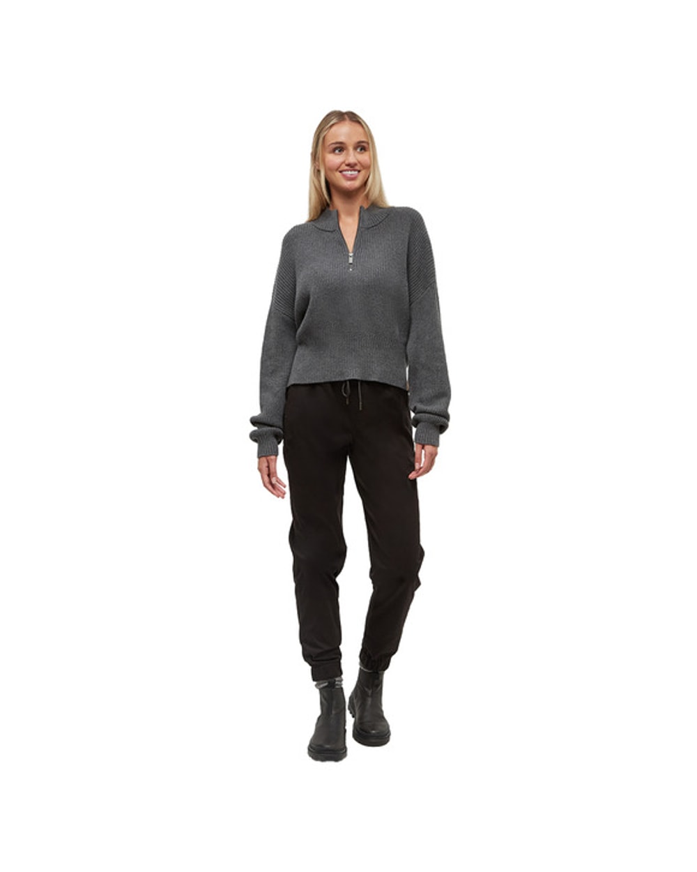 Tentree Women's Highline 1/4 Zip Mock Neck Sweater