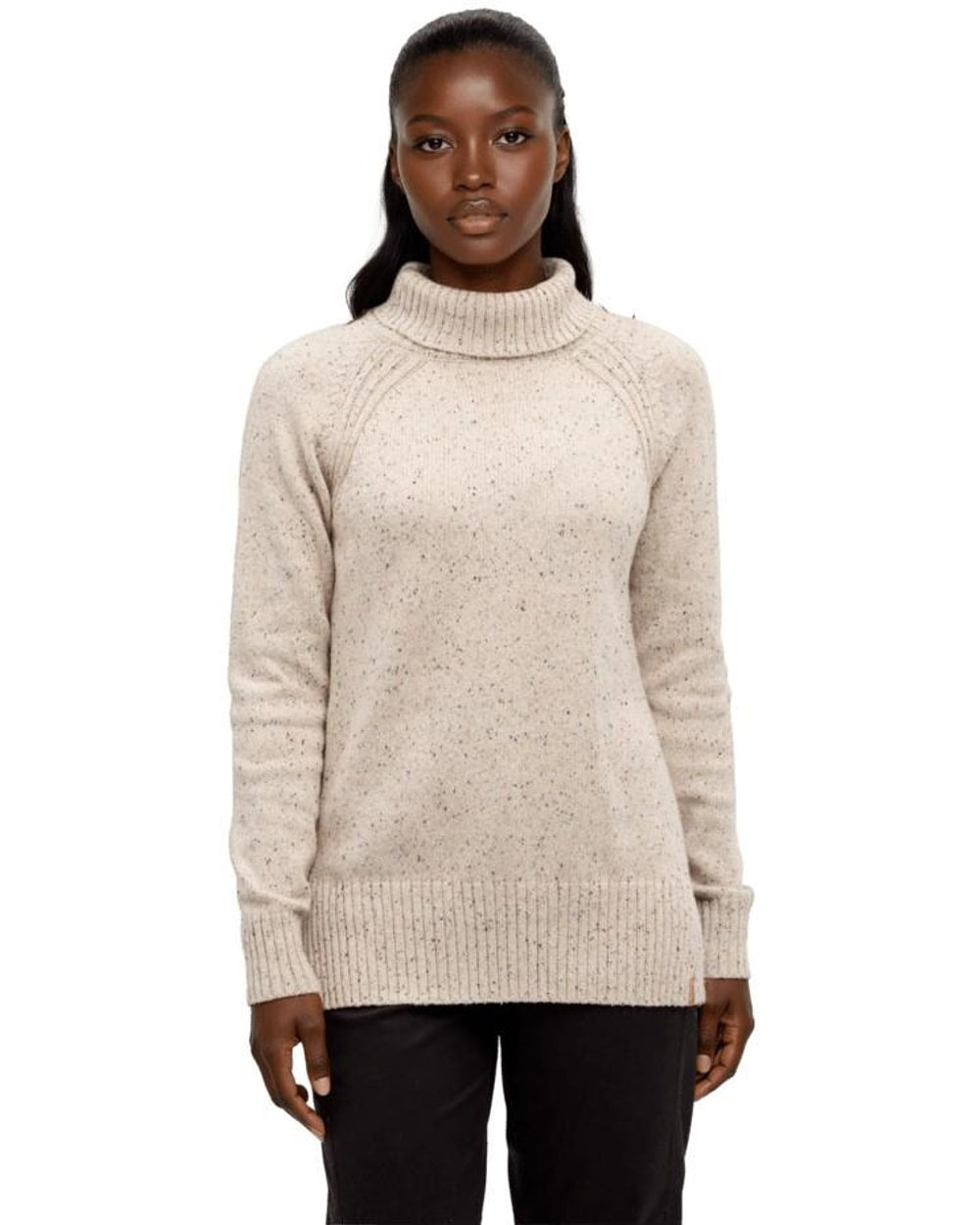 Tentree Women's Spokane Fleck Sweater - Pale Oak Heather Fleck - front