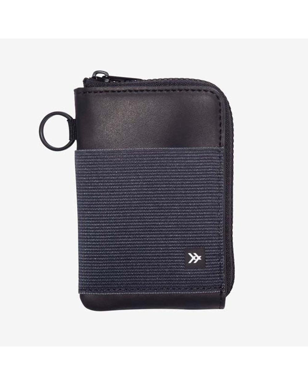 Threads Zipper Wallet Black
