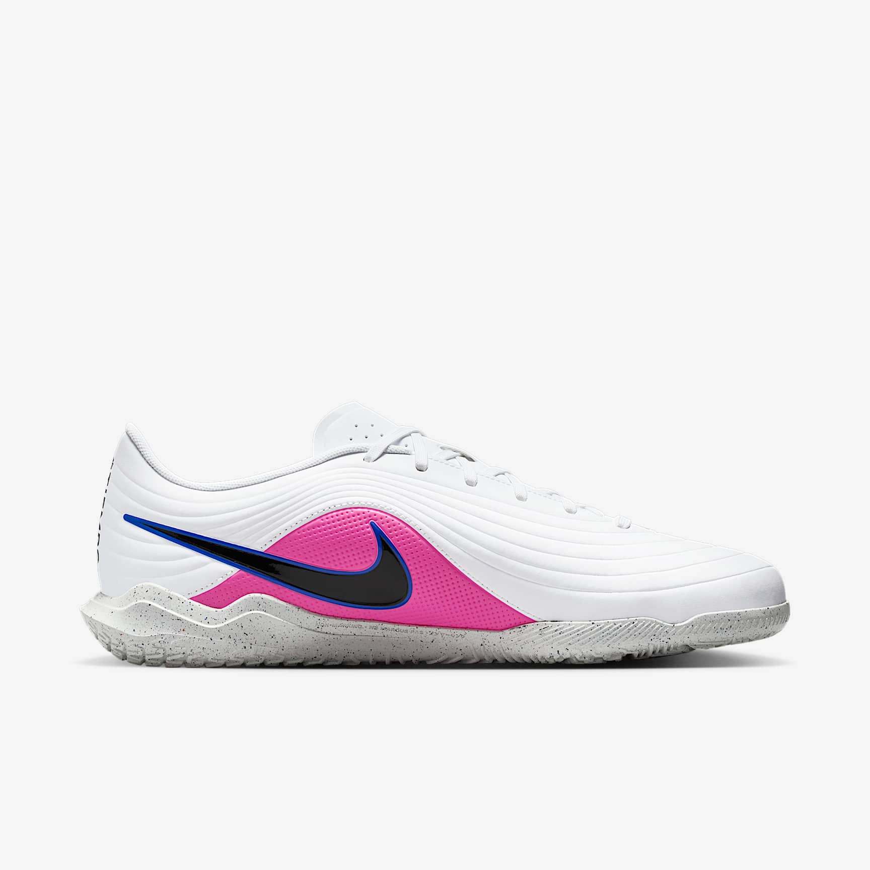 Nike Tiempo Maestro Club Indoor/Court Low-Top Soccer Shoes - White/Racer Blue/Pink Blast/Black - view 3