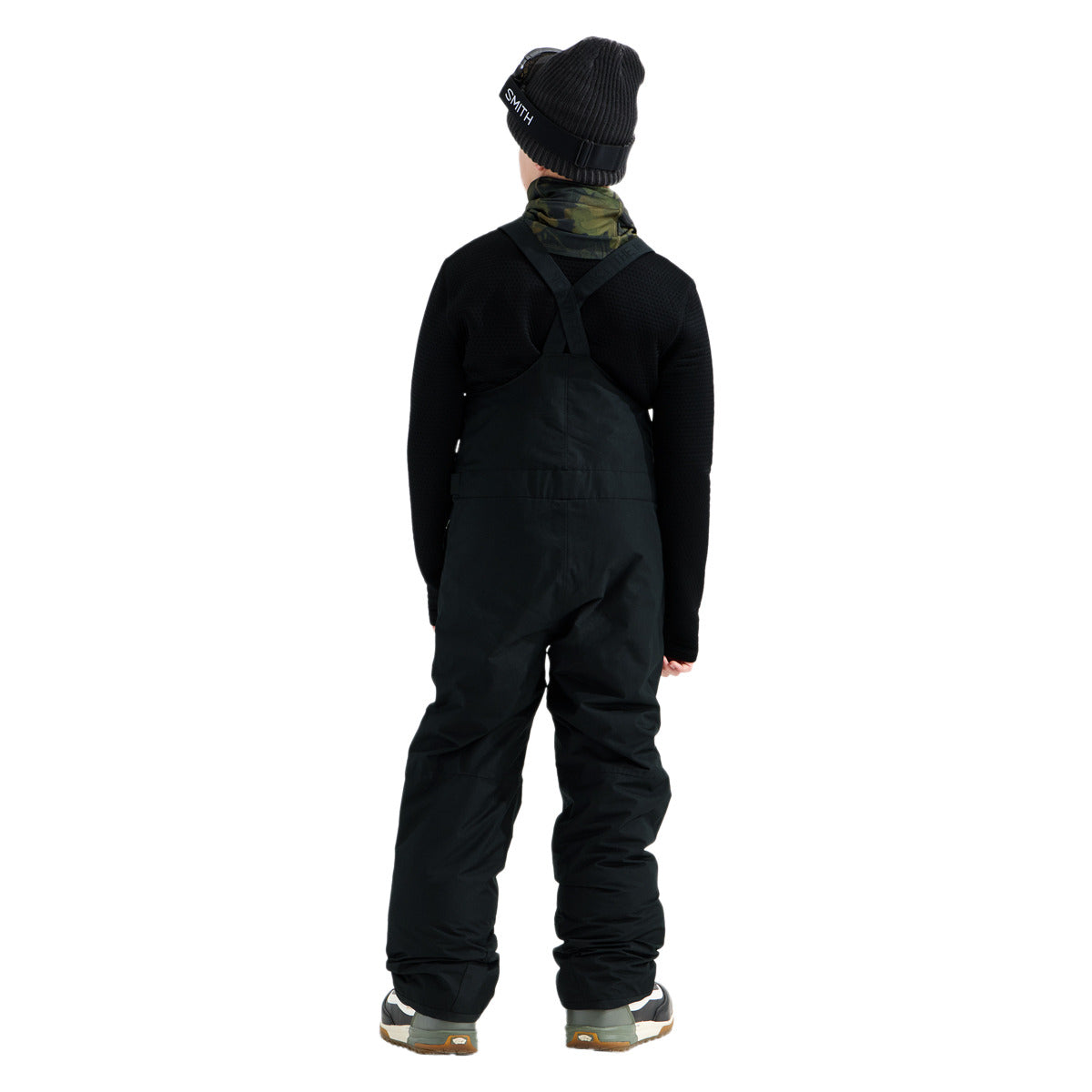 Teen Freedom Insulated Bibs in TNF Black, on-model back