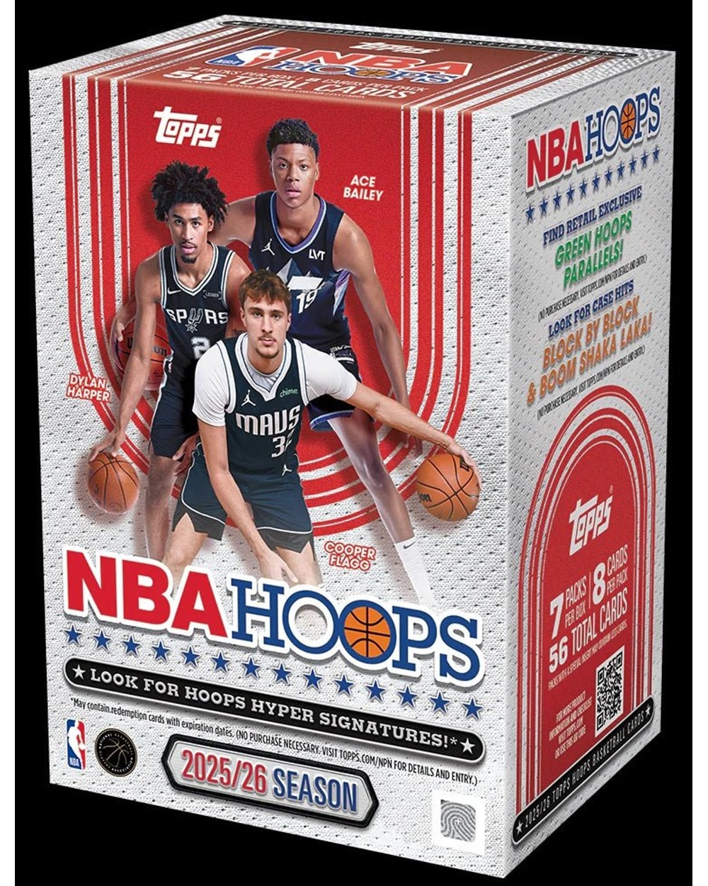 Topps 2025-26 NBA Hoops Basketball Value Box - Box, front view