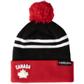Bauer Hockey Canada two-tone pom knit toque, black and red