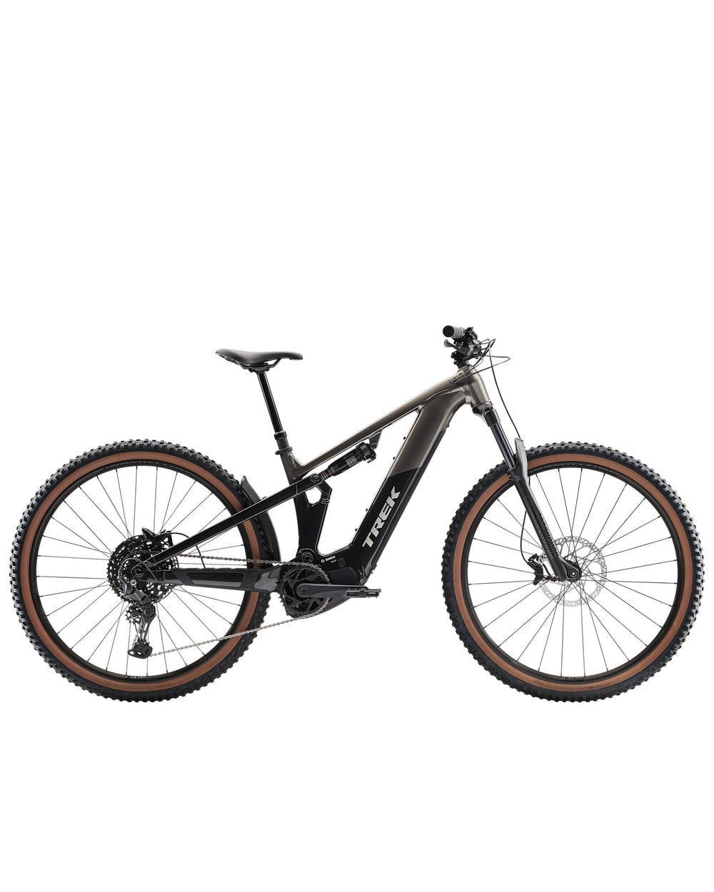 Trek Powerfly+ FS 4 Gen 4 Electric Mountain Bike - Mercury/Web, side