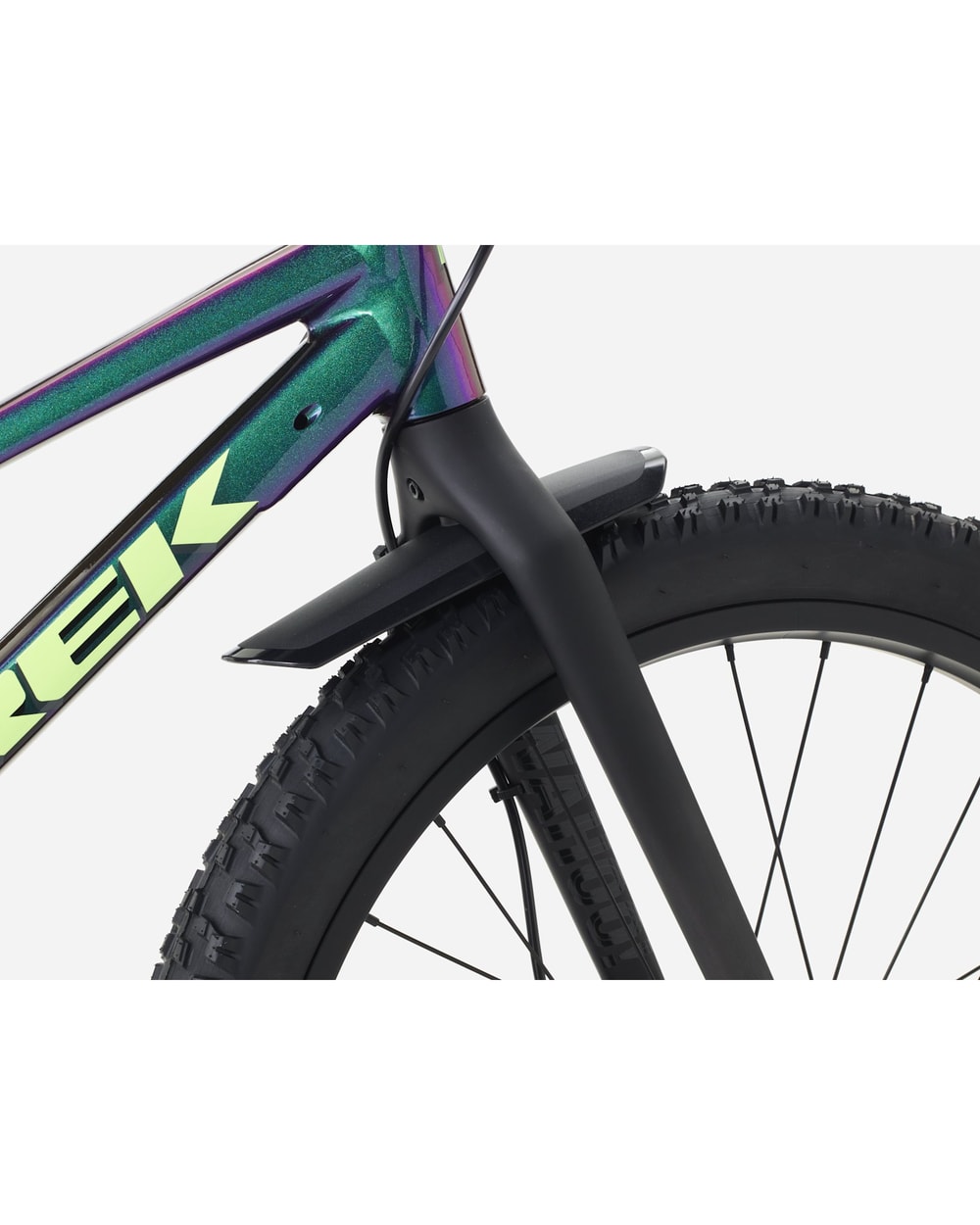 Trek Wahoo 24 Trail - Emerald Iris, fork detail