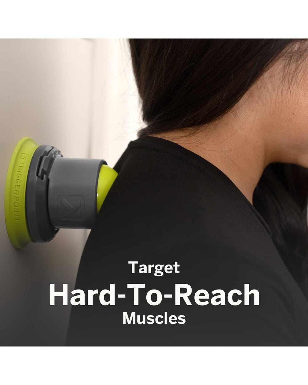 Trigger Point Mountable Massage Ball, mounted on wall