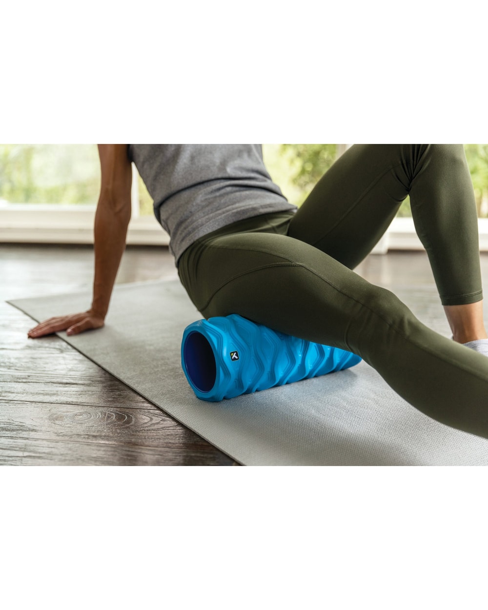Trigger Point Rush Massage Roller, Blue, detail view