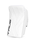 True Catalyst 7X6 Senior Goalie Blocker White/White - front board face