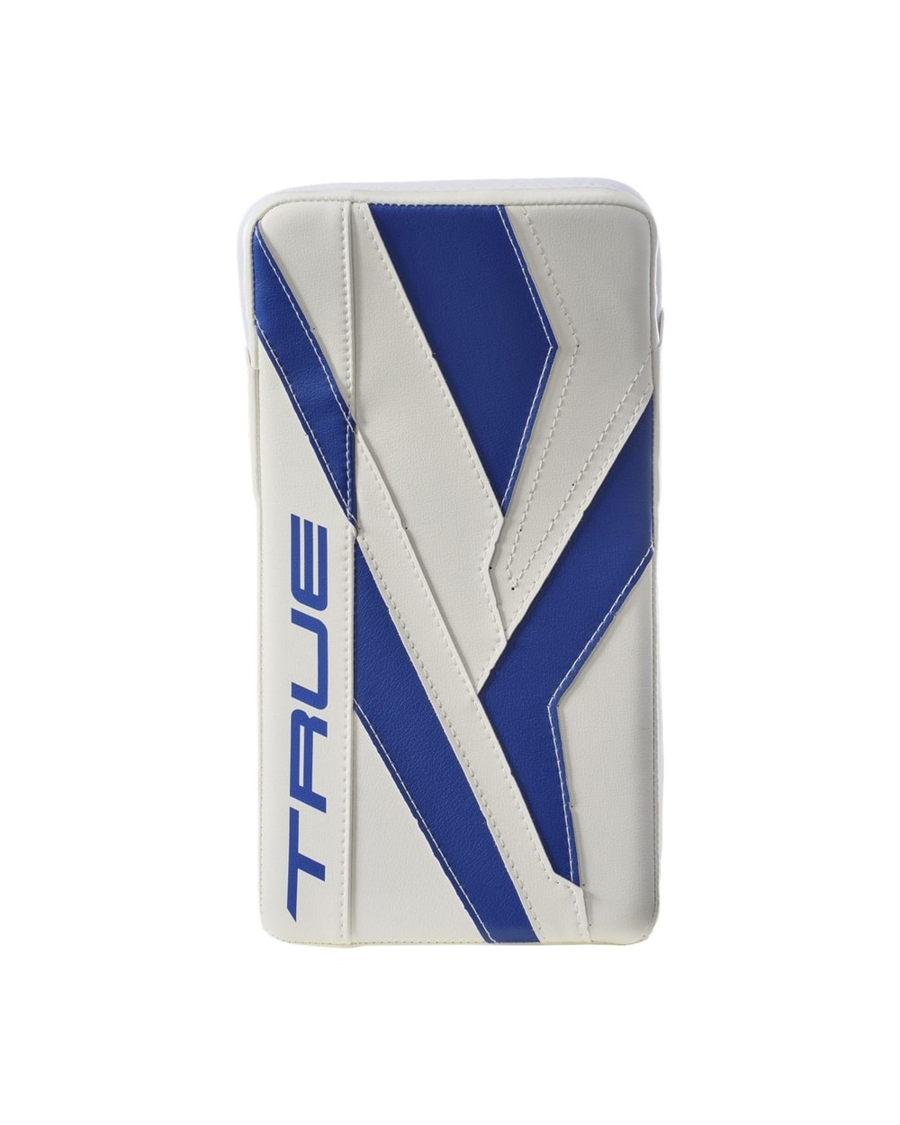 True Catalyst 7X6 Senior Goalie Blocker - White/Royal