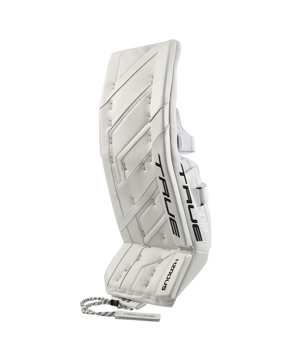 True HZRDUS 9X4 Pro Senior Goalie Pads - White/White - face angle