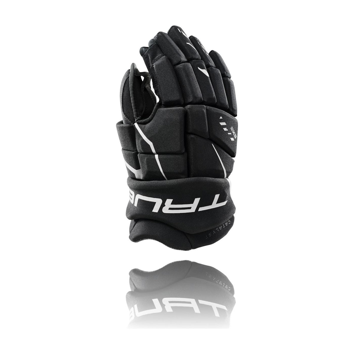 True Junior Catalyst 5X6 Hockey Gloves - Black