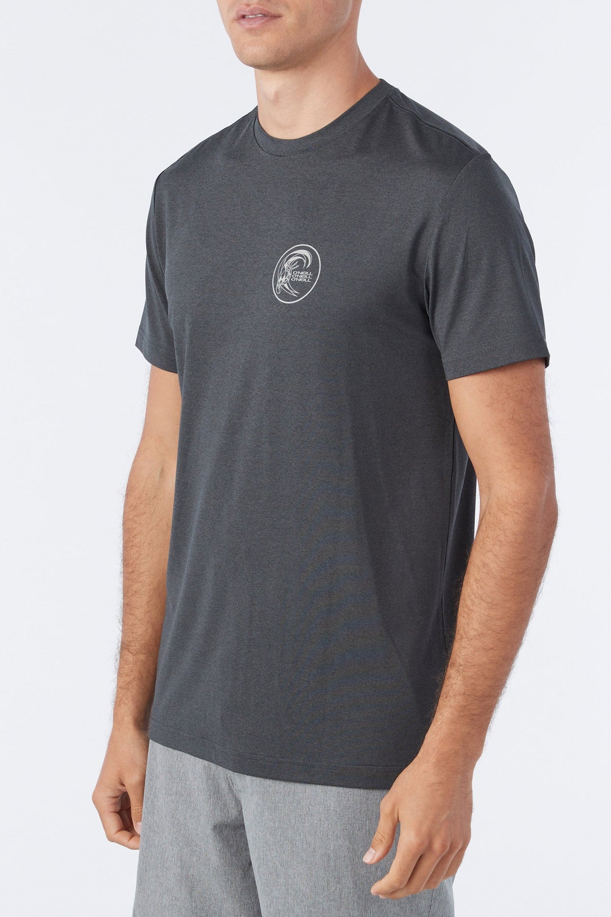O'Neill TRVLR UPF Staple Tee - Heather Black - detail