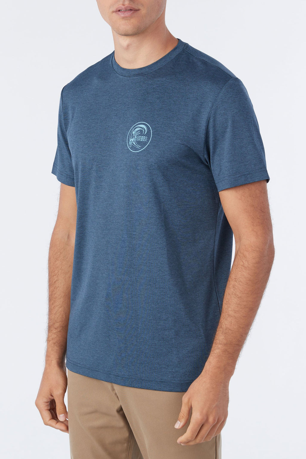 O'Neill TRVLR UPF Staple Short Sleeve Tee - Heather Navy - side