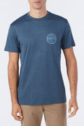 O'Neill Traveler UPF Tee in Heather Navy - front