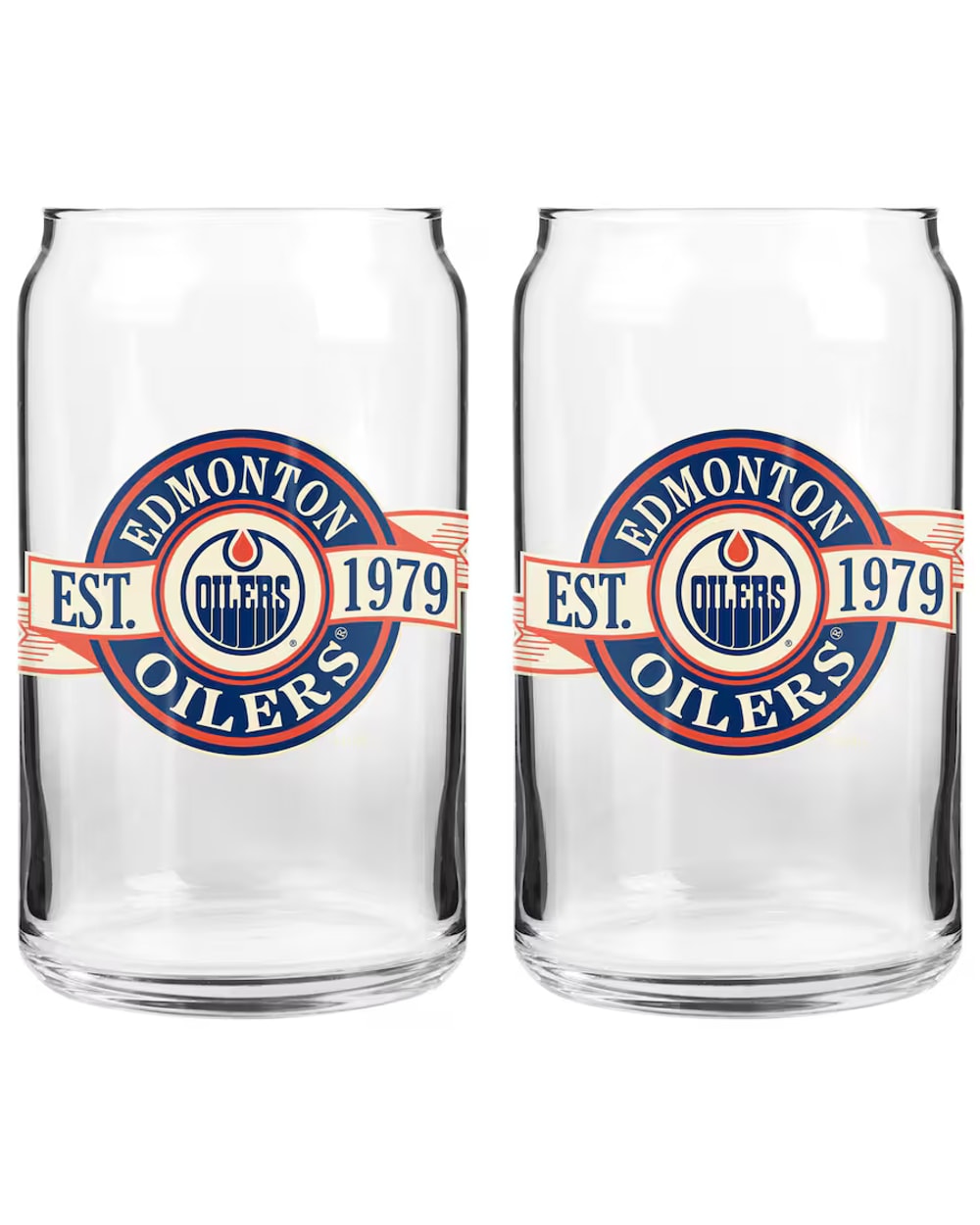 TSV 16oz Two-Pack Can Glass Set- Edmonton Oilers
