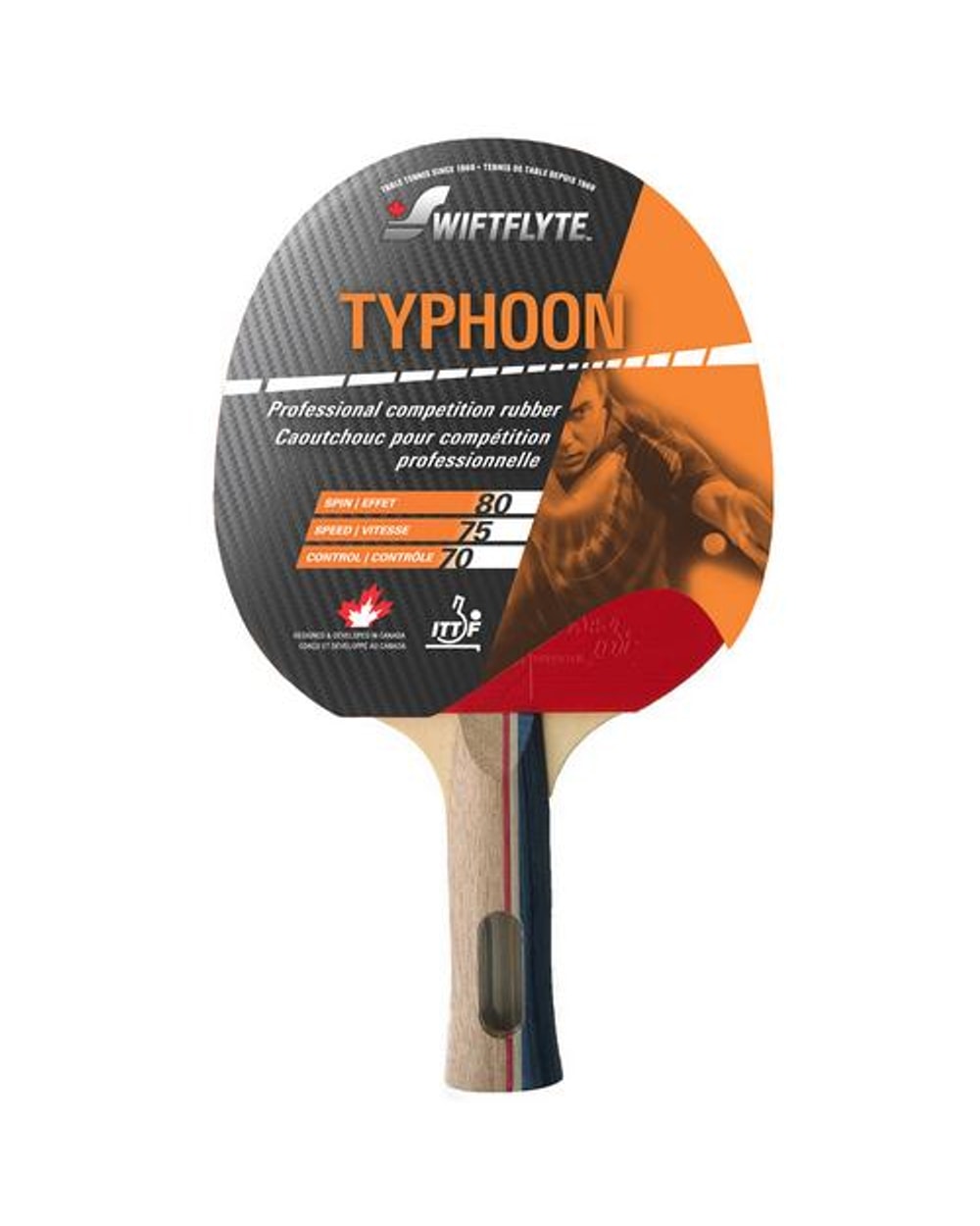 Typhoon Table Tennis Racket- Shock Hollow Handle
