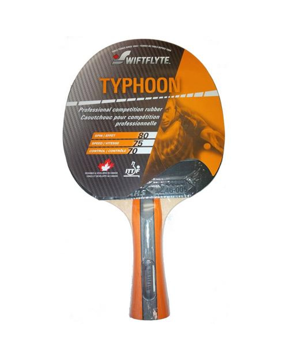 Typhoon Table Tennis Racket - Shock Hollow Handle