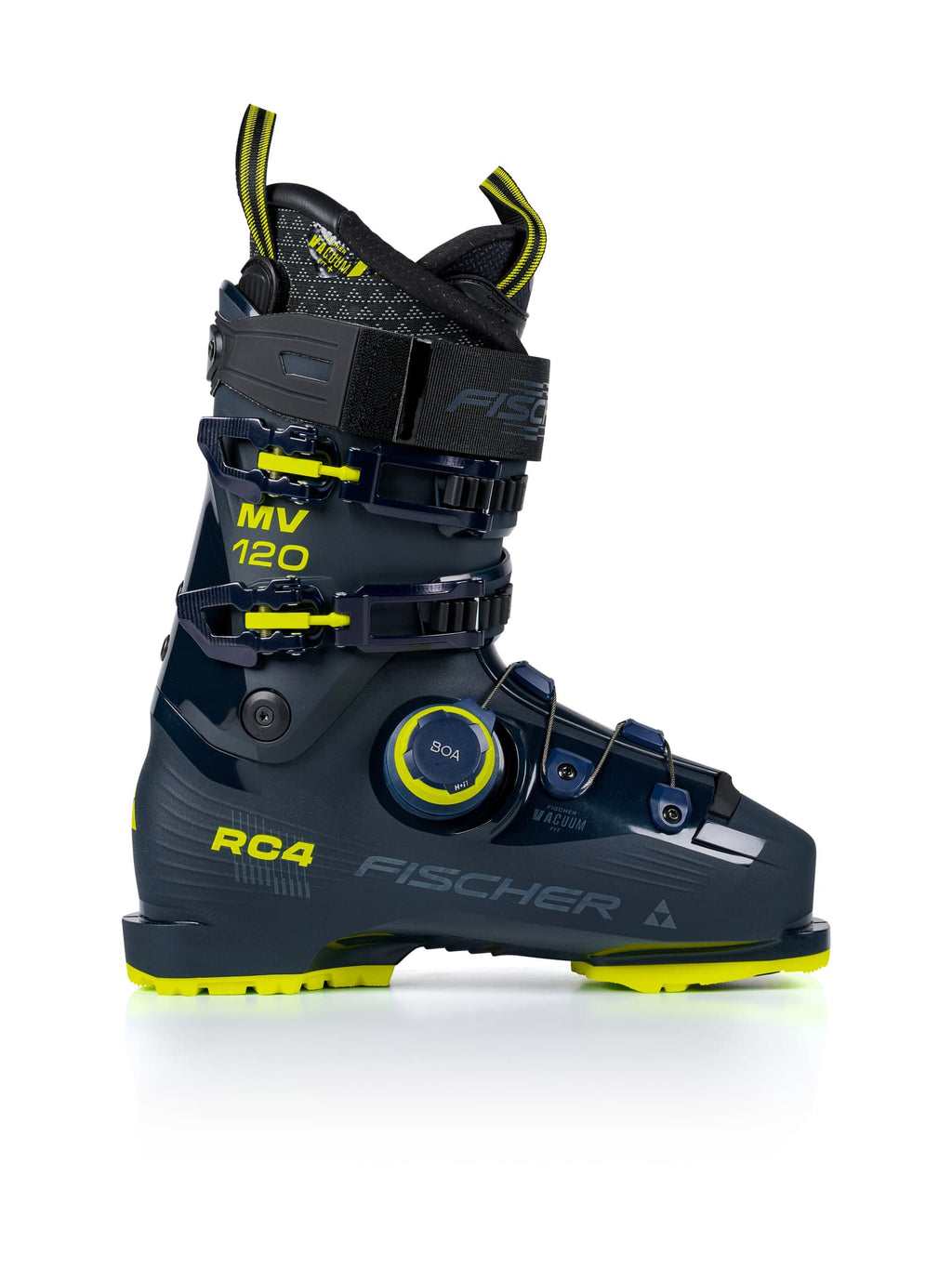 Fischer RC4 120 MV VAC BOA Ski Boots - Dark Blue, side view