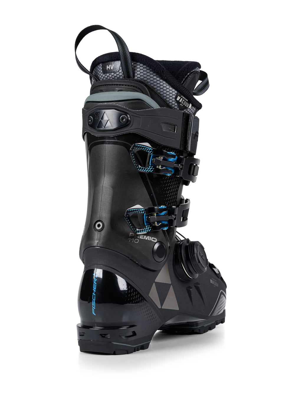 Fischer Premio 110 BOA Ski Boots - Black, rear three-quarter view