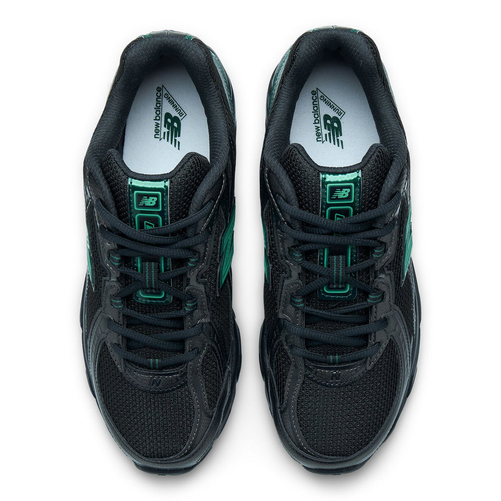 New Balance Men's 740 Running Shoes - Black/Nordic Green, top view