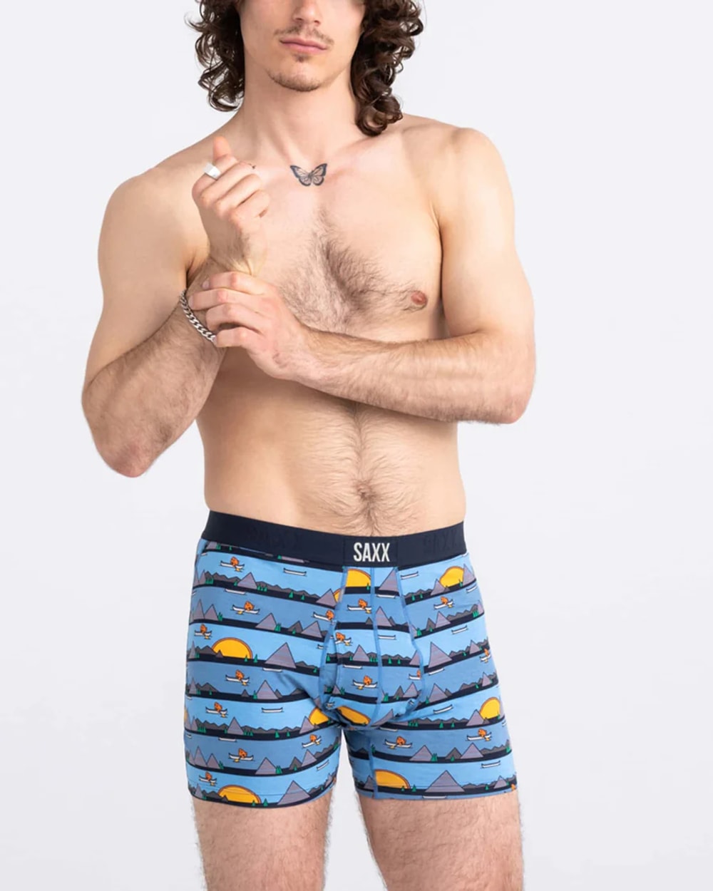 Saxx Ultra Super Soft Boxer Brief - Lazy River - Blue