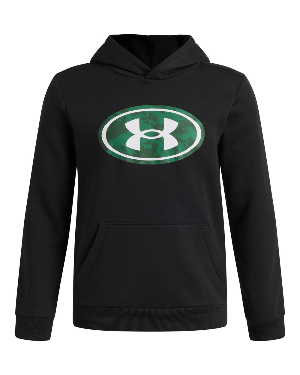 UA Boys' Rival Fleece Key Print Fill Hoodie Ultimate Black