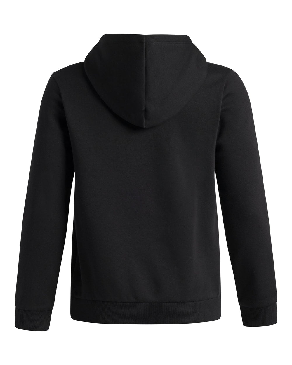 UA Boys' Rival Fleece Key Print Fill Hoodie Ultimate Black back