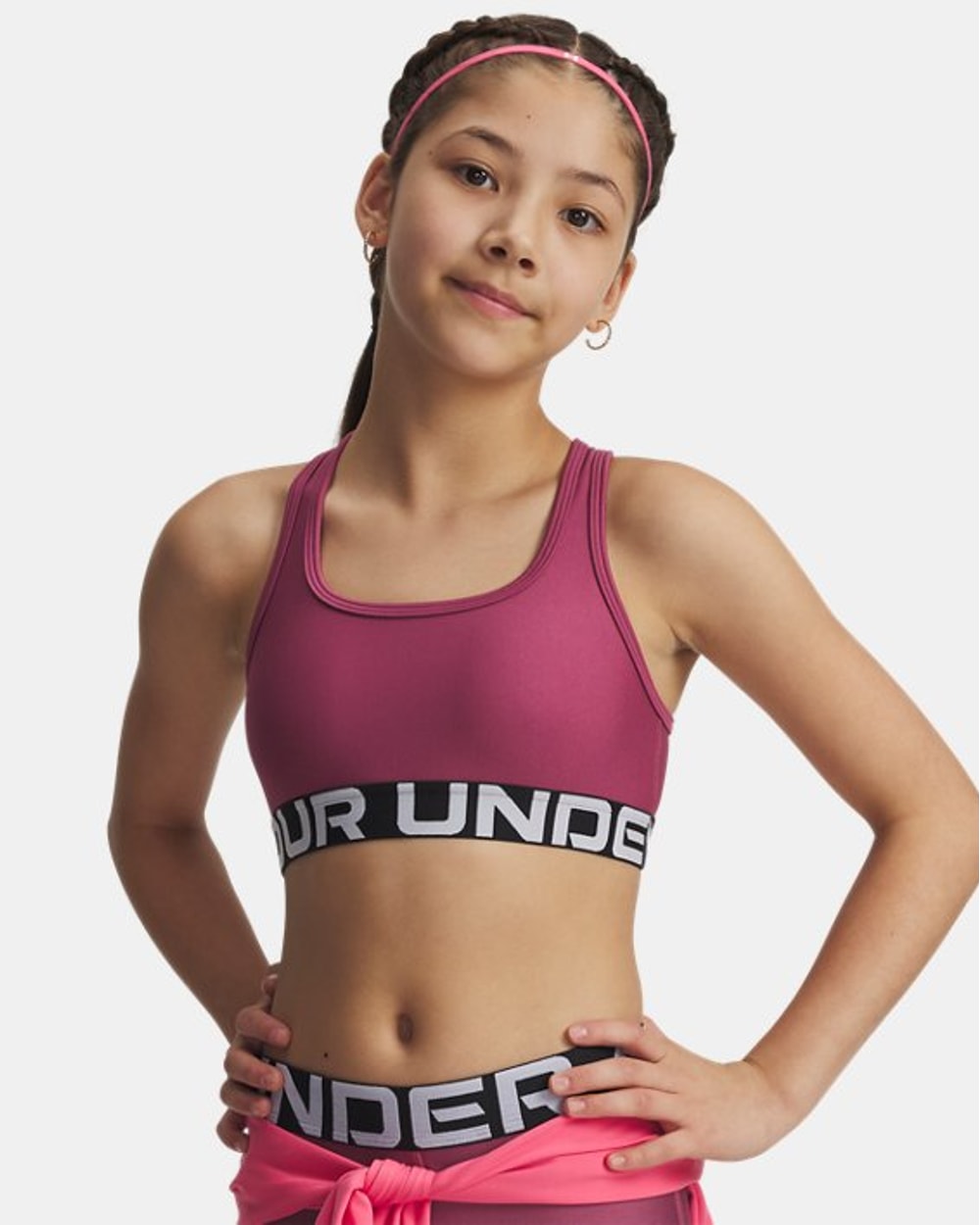 Under Armour Girls' UA Crossback Sports Bra