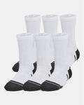 Under Armour Kids' Performance Tech Crew Socks - 6 Pack