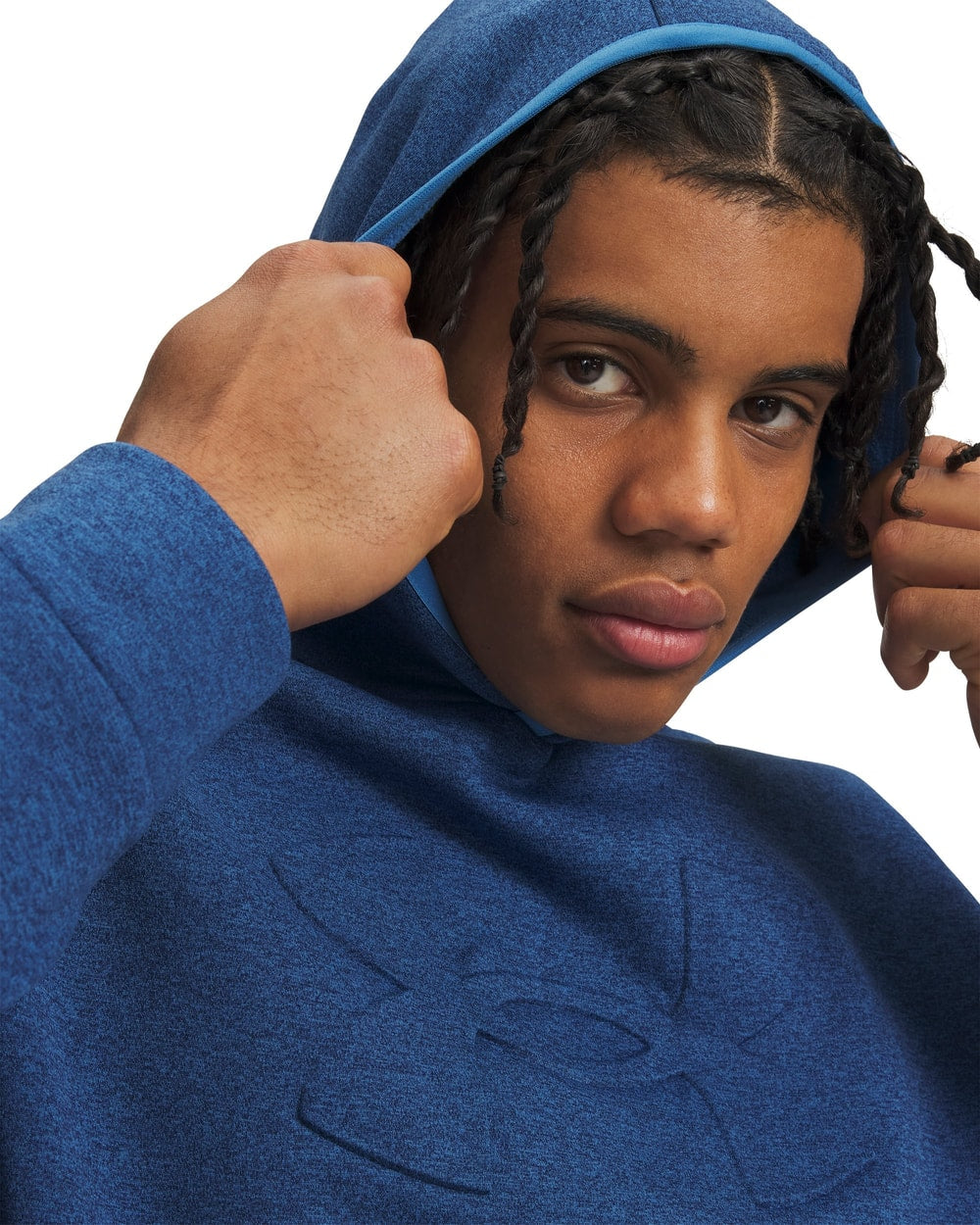 Under Armour Men's Armour Fleece Twist Emboss Hoodie AEGEAN BLUE