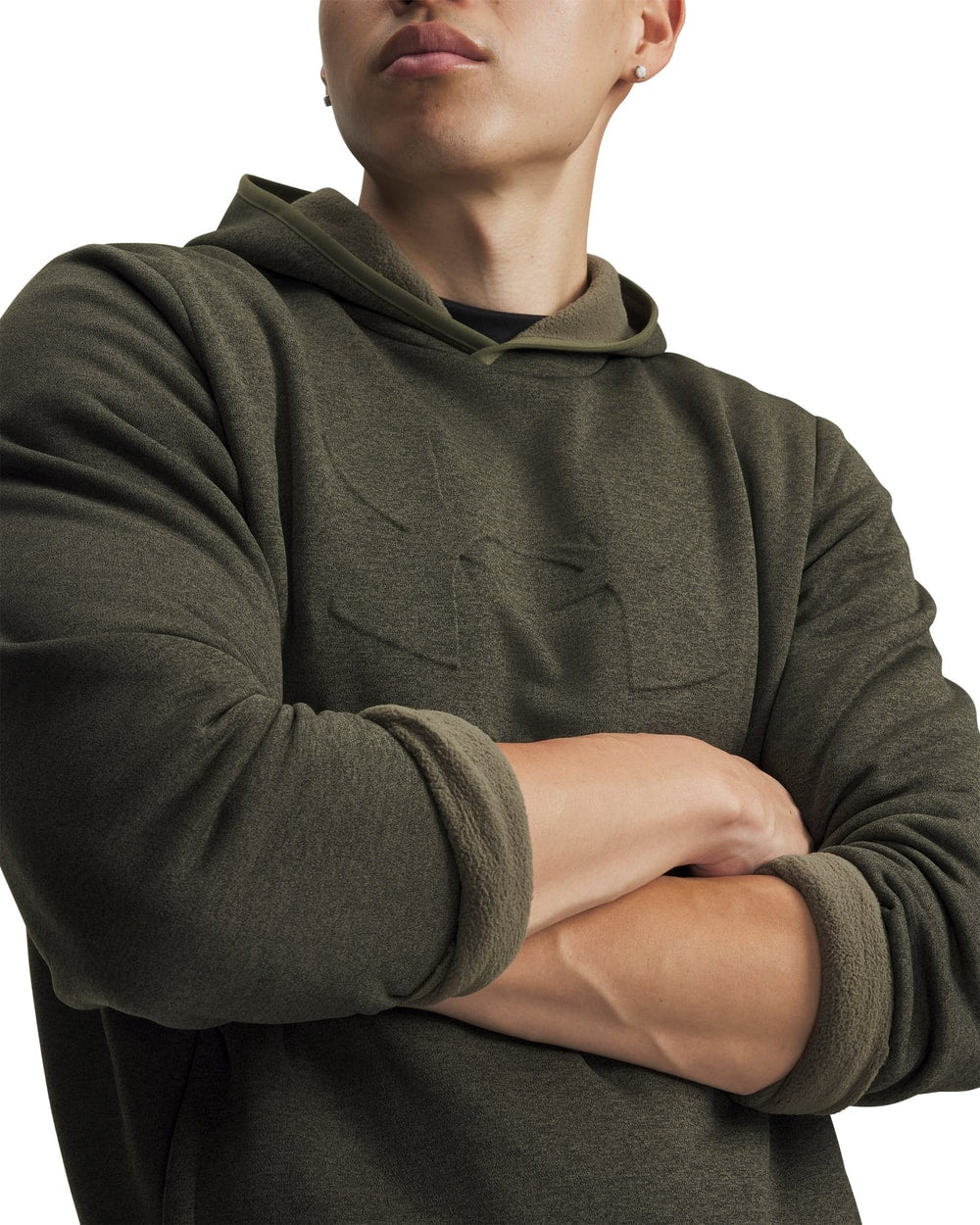 Under Armour Men's Armour Fleece Twist Emboss Hoodie MARINE OD GREEN