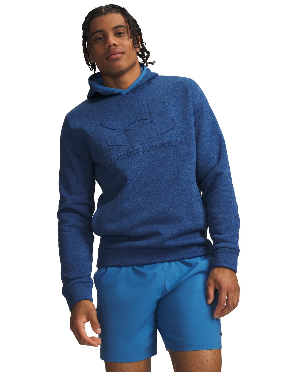 Under Armour Men's Armour Fleece Twist Emboss Hoodie AEGEAN BLUE