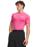 Under Armour Men's HeatGear Compression Short Sleeve PINK FRENZY