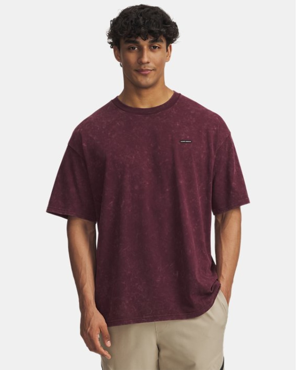 Under Armour Men's Heavyweight Logo Wash Oversized Short Sleeve