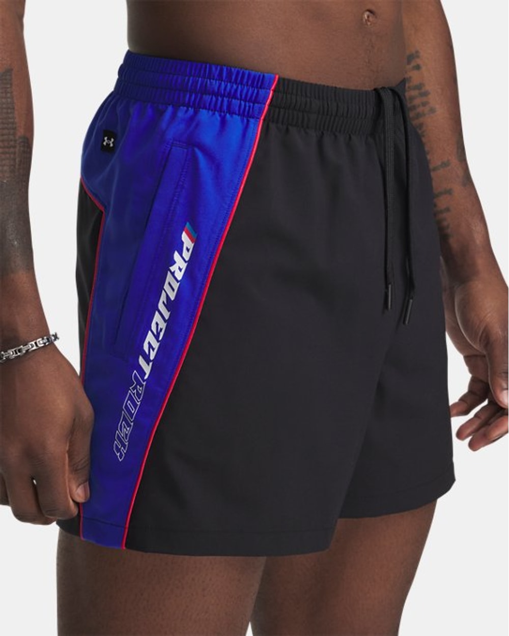 Under Armour Men's Project Rock Woven Colorblock 5" Shorts
