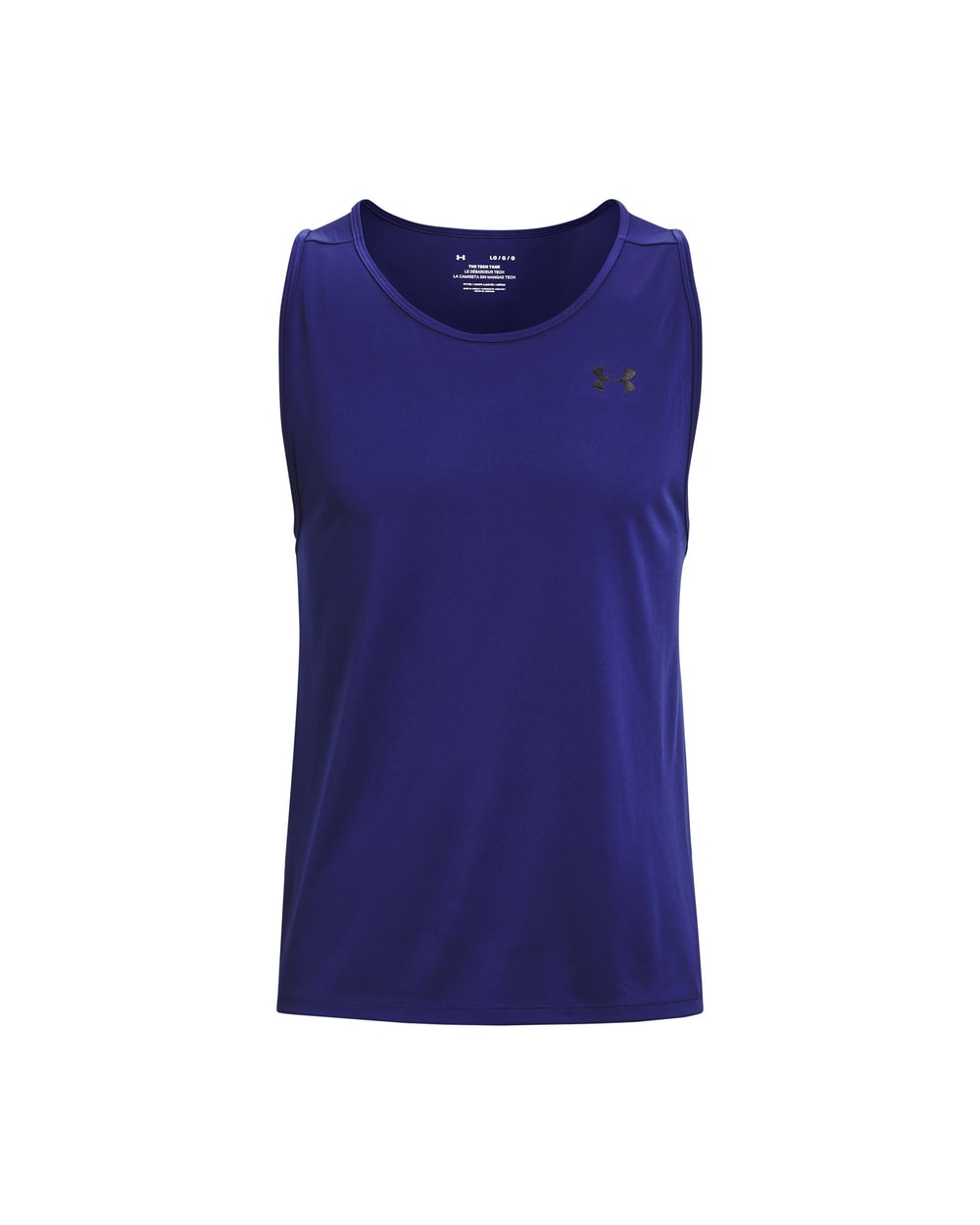 Under Armour Tech 2.0 Branded Tank in Sonar Blue - front flat lay